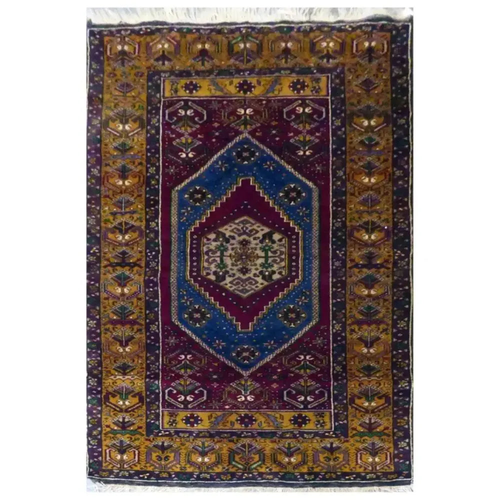 One Of The Kind Persian Turkman Rug 7'3" x 3'9" zandirugs